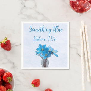 Something Blue Before I Do Bridal Shower Napkin