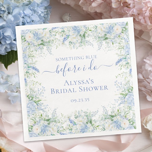 Something Blue Before I Do Bridal Shower Napkin (Creator Uploaded)