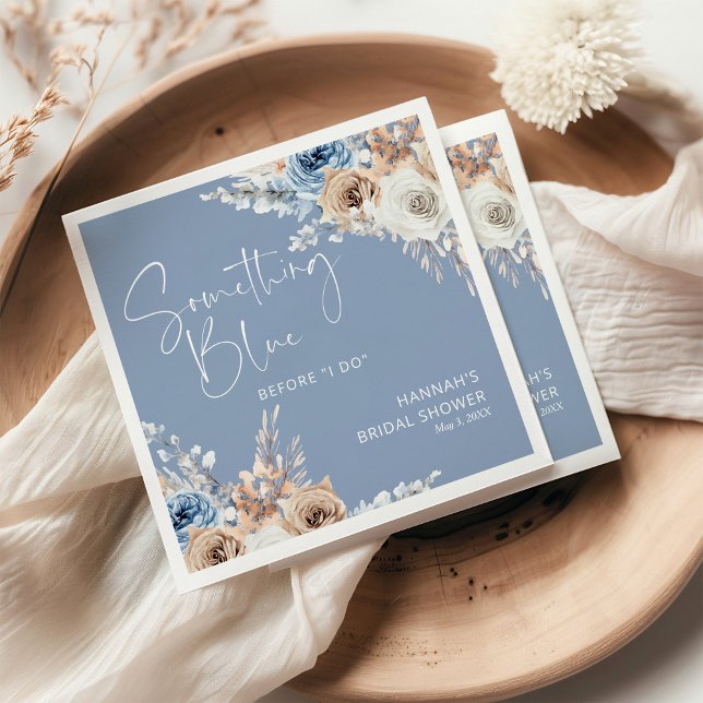 Something Blue Before I Do Bridal Shower Napkin (Creator Uploaded)
