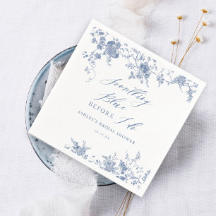 Something Blue Before I do Bridal Shower Napkin