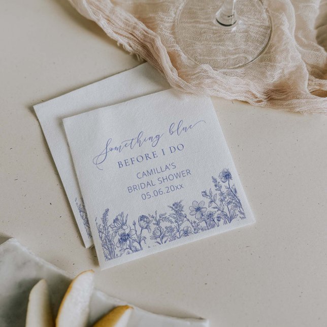 Something Blue Before I do Bridal Shower  Napkin (Creator Uploaded)
