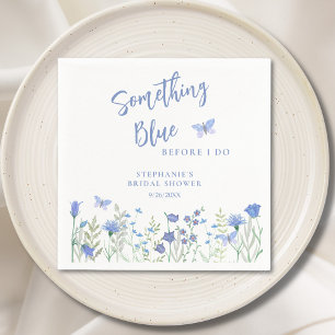 Something Blue Before I Do Bridal Shower  Napkin