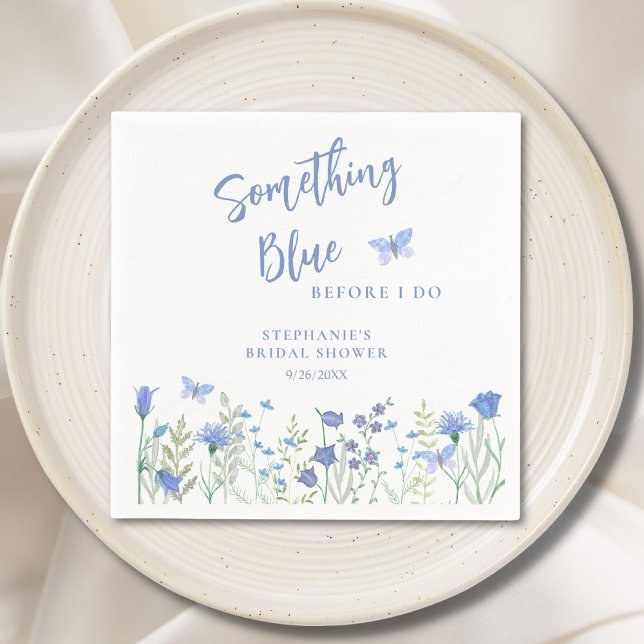 Something Blue Before I Do Bridal Shower  Napkin (Creator Uploaded)