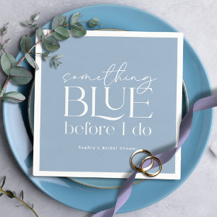 Something Blue Before I Do Bridal Shower Napkin