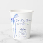 Something Blue Before I Do Bridal Shower Paper Cup<br><div class="desc">This Something Blue Before I Do Bridal Shower Paper Cups feature an elegant blue bow to decorate your dusty blue bridal shower or bridal brunch. These cups are a beautiful touch to your bridal shower with our Something Blue Before I Do Bridal Shower decor. These paper cups not only add...</div>