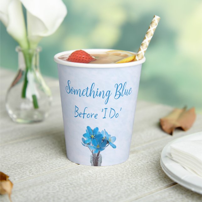 Something Blue Before I Do Bridal Shower Paper Cups (Insitu)