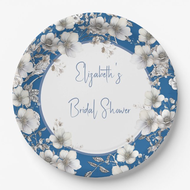 Something Blue Before I Do Bridal Shower Paper Plate (Front)
