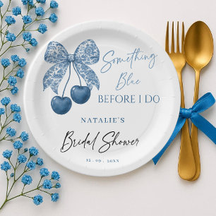 Something Blue Before I Do Bridal Shower Paper Plate