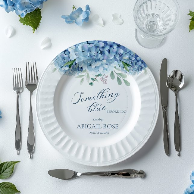 Something Blue Before I do Bridal Shower Paper Plate (Creator Uploaded)