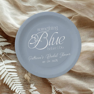 Something Blue Before I Do Bridal Shower Paper Plate