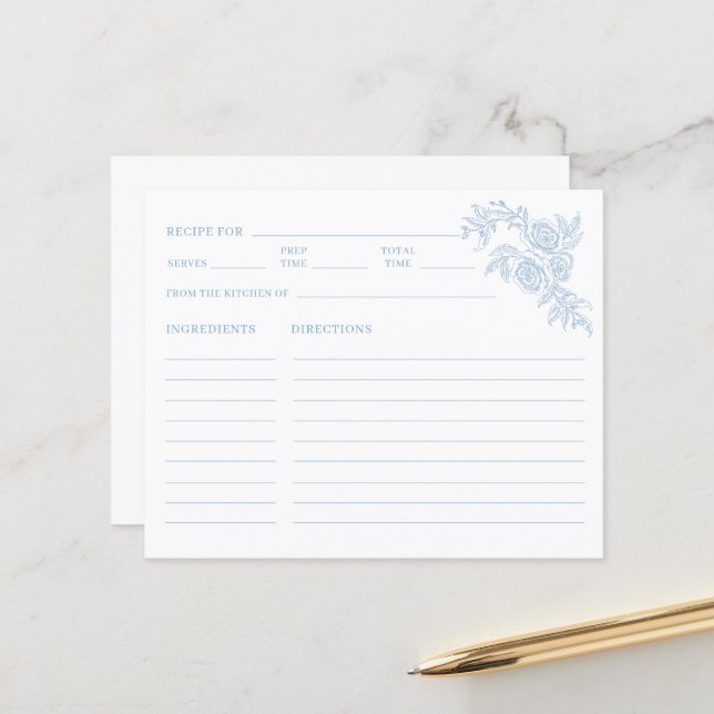 Something Blue Before I Do Bridal Shower Recipe (Front/Back In Situ)