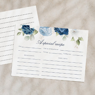 Something Blue Before I Do Bridal Shower Recipe Enclosure Card