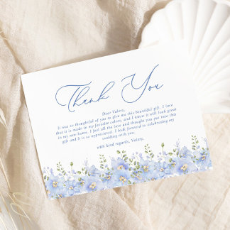 Something Blue Before I Do Bridal Shower Thank You Card