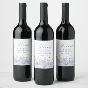 Something Blue Before I Do Bridal Shower Wine Label