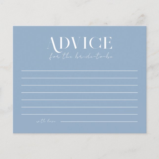 Something Blue Before I Do Bride Advice Card (Front)