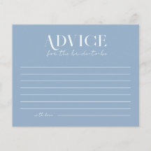 Something Blue Before I Do Bride Advice Card