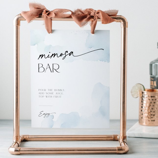 Something Blue before I do Clouds Mimosa Bar Pedestal Sign (Creator Uploaded)