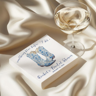 Something Blue before I Do! Cowboy  Bridal Shower Napkin