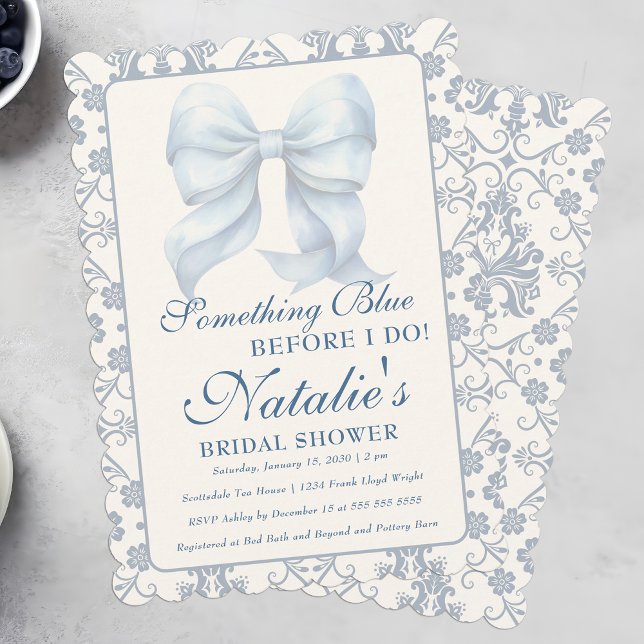 Something Blue Before I Do Custom Bridal Shower Invitation (Creator Uploaded)
