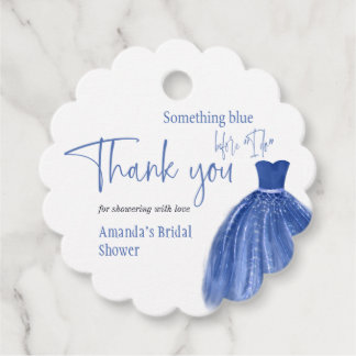 Something Blue Before I Do Dress Bridal Shower Favour Tags