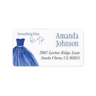 Something Blue Before I Do Dress Bridal Shower Label