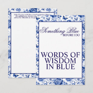 Something Blue Before I Do Floral Bridal Shower Enclosure Card