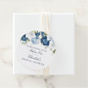 Something Blue Before I Do Floral Bridal Shower Favour Tags
