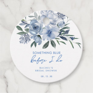 Something Blue Before I Do Floral Bridal Shower Favour Tags
