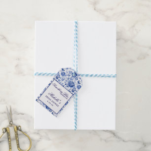 Something Blue Before I Do Floral Bridal Shower Gift Tags