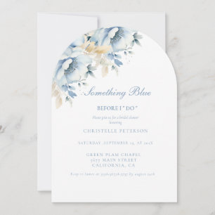 Something blue before i do floral Bridal shower Invitation