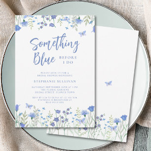 Something Blue Before I Do Floral Bridal Shower Invitation