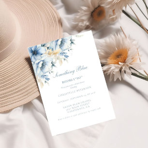 Something blue before i do floral Bridal shower Invitation
