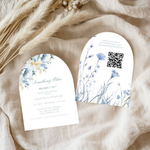 Something blue before i do floral Bridal shower Invitation