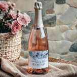 Something Blue Before I Do Floral Bridal Shower Sparkling Wine Label<br><div class="desc">These are Something Blue Before I Do Dusty Blue Floral Flowers Bridal Shower Sparkling Wine Labels!</div>