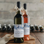 Something Blue Before I Do Floral Bridal Shower Wine Label<br><div class="desc">These are Something Blue Before I Do Dusty Blue Floral Flowers Bridal Shower Favour Wine Labels!</div>