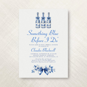 Something Blue Before I Do French Bridal Shower Invitation