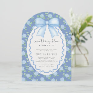 Something Blue Before I Do Hydrangea Bridal Shower Invitation