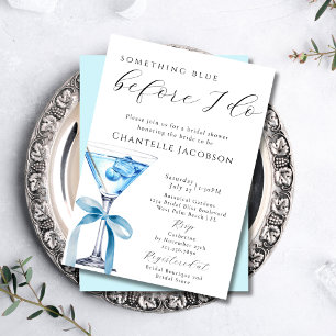 Something Blue Before I Do Martini Bridal Shower Invitation