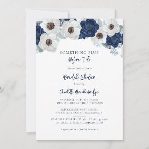Something Blue Before I Do Modern Bridal Shower Invitation