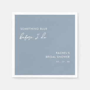 Something Blue Before I Do Modern Bridal Shower Napkin