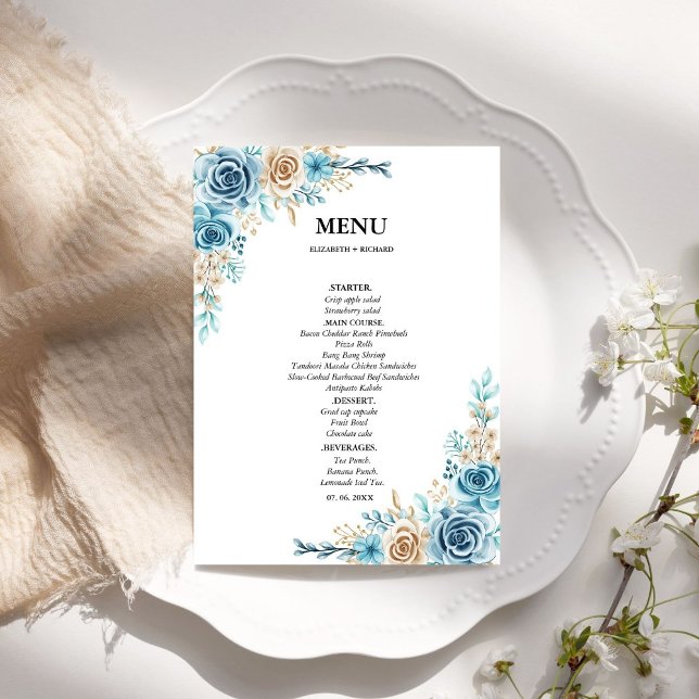 Something Blue Before i do  shower Bridal Shower Menu (Creator Uploaded)