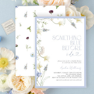 Something Blue Before I Do Wildflower Shower Invitation