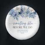 Something Blue Before We Do Floral Couples Shower Paper Plate<br><div class="desc">This is a Something Blue Before We Do Dusty Blue Floral Flowers Couples Shower Paper Bowls!</div>