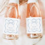 Something Blue Bow Bachelorette Party Champagne Sparkling Wine Label<br><div class="desc">Celebrate with this Personalised Something Blue Bow Bachelorette Party Champagne Label! Perfect for a she tying the knot theme, this design brings elegance to any tying the knot bachelorette party. Ideal for a She’s tying the knot bachelorette party, it’s crafted to enhance a tie the knot bachelorette theme with a...</div>