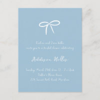Something Blue Bow Bridal Shower