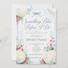 Something Blue Bridal Shower | Blue Hydrangea