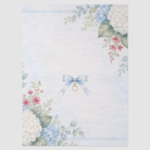 Something Blue Bridal Shower | Blue Hydrangea