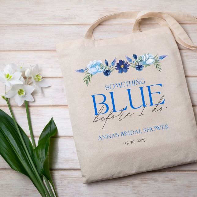 Something Blue Bridal Shower Bridesmaid Gift Tote Bag (Creator Uploaded)
