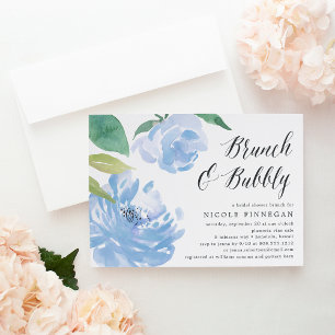 Something Blue Bridal Shower Brunch Invitation