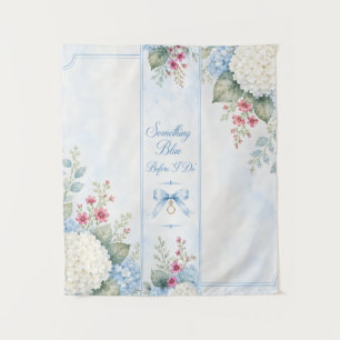 something blue bridal shower candle favour tapestry